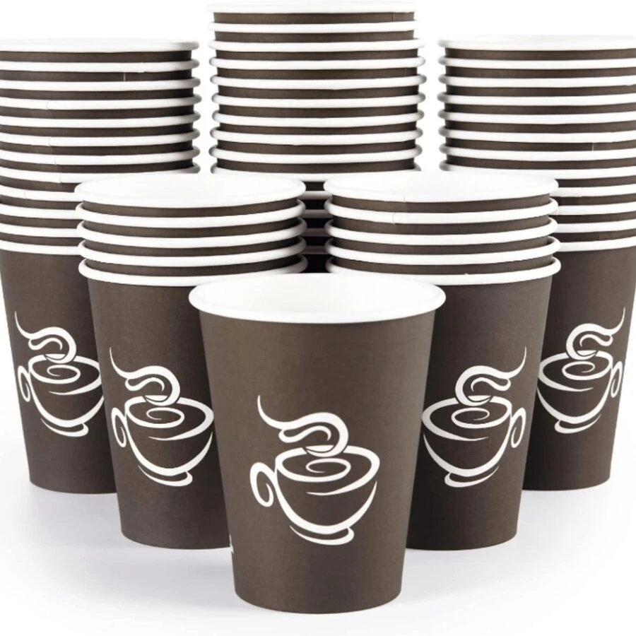 240 Pack 12 Oz Paper Cups, Disposable Coffee Cups, Paper Drinking Cups, Brown Disposable Cups, Paper Hot Coffee Cups, Paper Coffee Cups For Party, Picnic, Travel, And Events - Brown - View 1