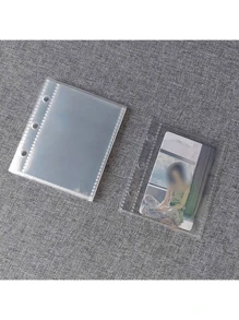 1pc A6/A7/A8/M5 Portable Transparent Loose-Leaf Binder, Photo Storage Bag, Can Be Used As Album, Budget Planner, Journal, Notebook, Office Supplies,School Supplies,Back To School