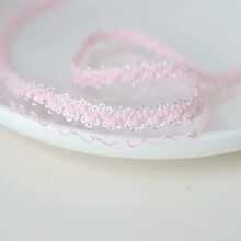 5m French Elastic Lace Trim, Fabric Arts & Crafts Decorative Ribbon, Clothing DIY Sewing Accessories - Multicolor - View 12