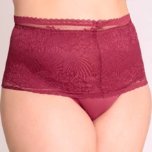 Kit 10 Peças PLUS SIZE  Cinta Renda Modeladora Calcinha Cós Alto Cotton Algodão Conforto Pós Parto  Conforto Redutora De Medidas - Multicolorido - Visão 5