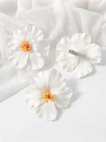 1 pieza Pinza para el cabello con flor hawaiana para mujeres y niñas, simple y de moda, flor simulada, adecuada para el Día de Acción de Gracias, el Día de San Valentín bohemio, fiestas hawaianas, decoraciones de fiesta, ropa de playa y piscina, suministros de fiesta hawaiana, novia y boda. Pinzas para el cabello, accesorios para el cabello, accesorios escolares, accesorios para la cabeza, accesorios para el cabello para mujeres - Multicolor - Ver 6