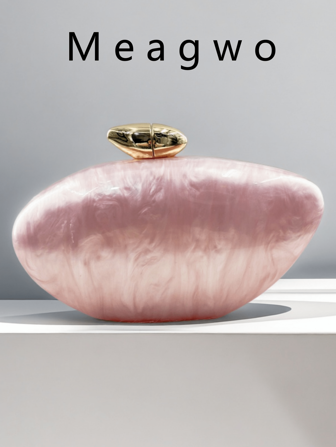 Minimalist Fashion Marble Acrylic Handbag, Elegant Personalized Aesthetic Clutch Crossbody Chain Shoulder Bag