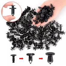 120PCS 8mm Bumper Clips Retainer Auto Car Plastic Rivets Fastener  Push