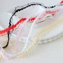5m French Elastic Lace Trim, Fabric Arts & Crafts Decorative Ribbon, Clothing DIY Sewing Accessories - Multicolor - View 2