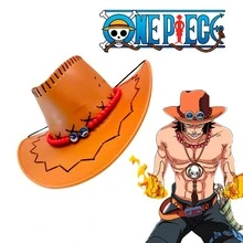 SOMBRERO Portgas D. Ace ONE PIECE Cosplay edición de lujo - Café integral - Ver 1