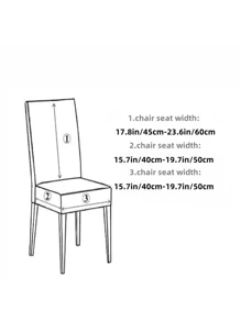 1 pezzo / 4 pz Coprisedia in tessuto di seta di latte, con stampa floreale antiscivolo e stretch, coprisediasdecorative, multicolore, adatte alla maggior parte delle sedie, 1 set / 4 set, per tutte le stagioni