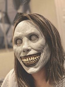 1PC New Mask, Smiling Devil Eyes Cosplay Mask Scary And Funny For Party Wear - Multicolor - View 2