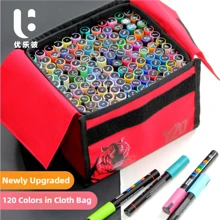1pc Acrylic Marker Pen, 120/100/80/60/48/36/24/12 Colors, Valve Tip, Waterproof Layerable Colored Pens, Fade-Resistant, Non-Bleeding, Suitable For Sketching, Art Students, DIY Drawing And Coloring Back To School