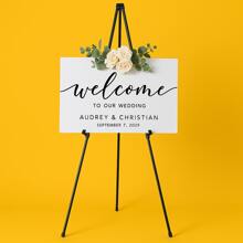 Caballete de boda, atril portátil y plegable con base de trípode, ligero y portátil para decoración de bodas y eventos al aire libre, atril para carteles de bienvenida, exposiciones y presentaciones de oficina, fiestas y hogar.