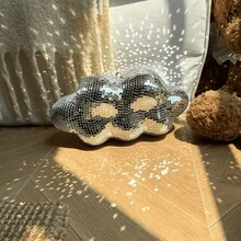 Disco Ball Cloud Shaped, Cute Disco Hanging Party Mirror Ball Decor With Chain, Retro Light Reflective Disco Ball For Party Home Decor, Disco Mirror Ball Ornaments, Pink,Silver, Rose Gold Room Decors Garden Decor Wedding Decor Home Decors - Multicolor - View 7