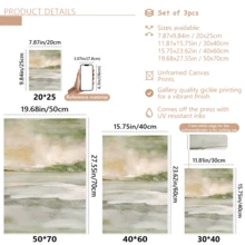 3 件/套现代抽象帆布海报，中性抽象艺术，极简主义艺术，现代主义艺术，抽象风景墙艺术 - 带框或不带框，创意防水帆布海报，卧室、办公室、客厅、咖啡厅、酒吧、家庭和宿舍墙壁装饰