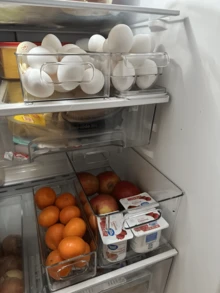 1pc Kitchen Transparent Refrigerator Storage Box, Multi-Functional Drawer-Style Organizer Box, Transparent Compartment Storage Box, Food Preservation Box, Stackable Box With Handles, Transparent Kitchen Box For Refrigerator, Wardrobe, Food Storage - Multicolor - View 4
