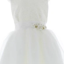 Vestido color Beige Primera Comunión o Ceremonia 3948 7 a 17 Años. - Beis - Ver 2