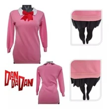 Disfraz Momo Ayase Cosplay DAN DAN DAN edición de lujo UNITALLA JUVENIL OKARUN - Rosa coral - Ver 4