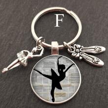 优雅的芭蕾舞者钥匙扣，合金吊坠设计为芭蕾舞鞋，非常适合舞蹈爱好者用作汽车钥匙或背包钥匙扣汽车配件包魅力学校可爱哥特 Y2k