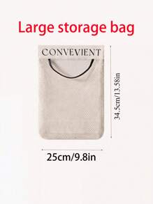 1 pieza Estantería para almacenamiento de bolsas de basura de cocina montada en la pared, capacidad grande, red de almacenamiento de bolsas de plástico con