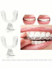 1/2/4/6件牙齿保护托盘，柔软EVA材质，不粘牙，牙齿美白托盘，磨牙护齿，护齿套，牙齿美白EVA托盘，适用于运动健身，拳击护具（购买前记得看尺寸，无粘合作用，需配合牙齿咬合使用）