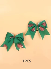 1/2 piezas Coletero de lazo europeo y de la Copa Mundial, súper aficionado, con diseño para aficionados infantiles, cinta grande de mariposa para el pelo, adecuado para porristas escolares, ropa deportiva