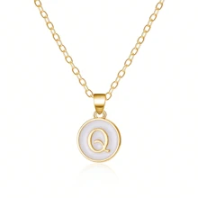 Fashionable A-Z 26 Letter Necklace, Exquisite Initial Name Clavicle Chain Necklace, Women's Fashion Jewelry Collar Gift, Great For Mother's Day