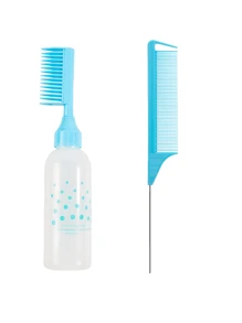2pcs/Portable Men's And Women's Fashionable Hair Dye Bottle, Styling Hair Comb, Plastic Comb. Hair Salon Hair Accessories Pointed Tail Comb, A Must-Have Tool For Dyeing Hair, Suitable For Hairstyle Design And Hairdressers