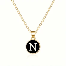 Fashionable A-Z 26 Letter Necklace, Exquisite Initial Name Clavicle Chain Necklace, Women's Fashion Jewelry Collar Gift, Great For Mother's Day