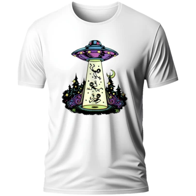 Camiseta Alien UFO ET Alienigena Disco Voador Abdução 100% Algodão