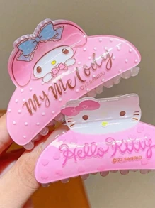 Sanrio Sanrio Hair Clip, Hair Claw 1pc Hair Grab, Hello Kitty Cute Fashion Cartoon Hair Clip, Send Family, Send Friends, Holiday Gifts Hair Clips Hair Jaw Clip Hair Clamps Hair Clutch Hair Catcher Clip, Claw Clip Fall Winter Hair Accessories For Women For Vacation Outfits Woman