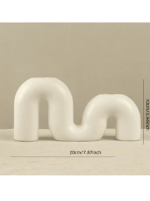 1 peça de suporte de vela de cerâmica romântico estilo minimalista europeu, adequado para suporte de vela de mesa de jantar decorativo, perfeito para presentes de Halloween, Natal e Ano Novo, material cerâmico, instalação de mesa
