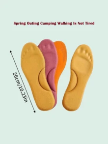 2 Pairs Super Comfortable Insoles, Extra Soft Thick Non-Slip Breathable Memory Foam Insoles, Unisex, Suitable For Outdoor Activities, Spring/Summer Wear, Super Elastic Cute Insoles, New Year Gift, Suitable For Students, Friends, Couples, Relatives, Valentine's Day/Chinese New Year Gift/Spring Outdoor Sports - Multicolor - View 7
