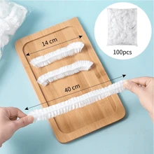 200 Pieces Disposable Food Cling Film Set Multi-Purpose Shrink Bag Thickened Kitchen Household Refrigerator Refrigeration Fresh-Keeping Elastic Retractable Plastic Bowl Cover Vegetable Food Reusable Elastic Fresh-Keeping Kitchen Catering Cookware Canned Food Fresh-Keeping Bag Universal Cling Film, Plastic Packaging Film