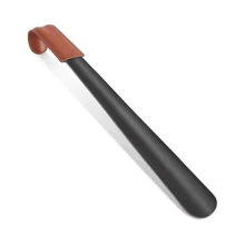 Stainless Steel Shoe Horn With Leather Sheath - Extra Metal Long Shoehorn Non-Slip Design, Portable & Durable For Seniors Men Women Pregnant Minor Daily Use,Knee&Hip Replacements And Back Problems People
