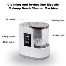 3-In-1 Electric Makeup Brush Cleaner With Brush Dryer And Stand, Portable Automatic USB Makeup Brush Cleaning Tool, Suitable For Various Sizes Of Beauty Makeup Brush Sets Including Contour Brush, Eyeshadow Brush And Blush Brush - White - View 7