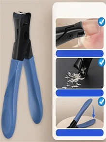 1pc Stainless Steel Anti-Splash Nail Clipper, Wide Blade Designed For Different Nail Types (Especially Thick Nails/Toenails) To Improve Trimming Efficiency, Portable Nail Grooming, Universal Nail Clippers