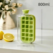 酷炫免接触冰块模具，带盖压冰神器，制冰器，吸管两用冰水瓶，夏季水瓶，夏季冰格和冰桶，夏季厨房配件，冰淇淋储存解决方案