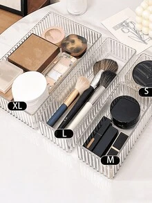 7pcs/Set Transparent Makeup Organizer Drawer Box, Makeup Display Rack, Makeup Tool Storage Box, Drawer Desktop Organizer, Drawer Type Makeup Storage Box Organizer Storage Box Travel Gifts - Clear - View 3