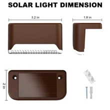 4/8PCS Solar Deck Light Outdoor IP65 Waterproof LED Solar Power Warm White Garden Atmosphere Lamps For Railing Stairs Step Fence Yard Patio Pathway