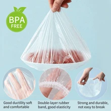 200 Pieces Disposable Food Cling Film Set Multi-Purpose Shrink Bag Thickened Kitchen Household Refrigerator Refrigeration Fresh-Keeping Elastic Retractable Plastic Bowl Cover Vegetable Food Reusable Elastic Fresh-Keeping Kitchen Catering Cookware Canned Food Fresh-Keeping Bag Universal Cling Film, Plastic Packaging Film