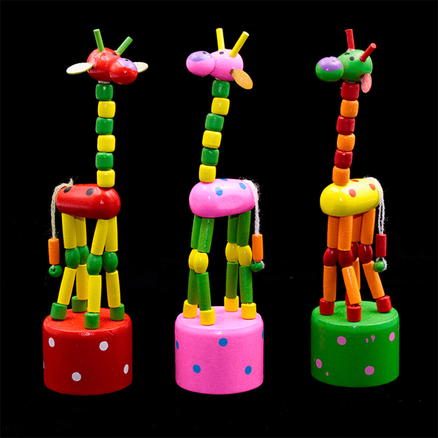 1 set/2 piezas Juguete de peluche oscilante, Jirafa bailarina, Puede sostenerse y doblarse, Juguete educativo de regalo para comercio transfronterizo