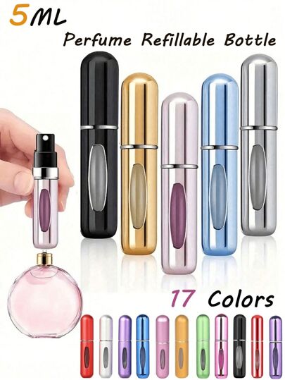 10/6 piezas Botella rellena de perfume atomizador rellenable Mini portátil contenedor de líquido vacío Esenciales de viaje Organizador de viaje Para playa Vacaciones Vuelta al cole Útiles escolares Vacaciones Camping Accesorios esenciales Perfume para mujer Perfume para hombre Perfume Botella para playa