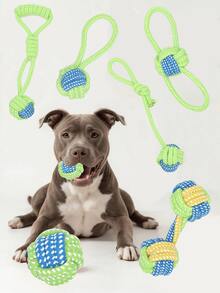 1Pc Dog Chew Toys With Knotted Rope - Promote Dental Health, Exercise & Bonding For Small & Medium Breed Dogs, Puppy Teething, Biting & Interactive Pet Toys, Self-Playing & Boredom Relief Woven Rope Toys, Puppy Keep, Dog Toys, Puppy Game, Dog Things, Puppy Keep Toys