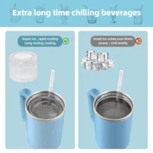 1 Pack Mini Ice Cube Mold, For 40oz Tumbler, Silicone Ice Tray, Creative Bullet Cup Ice Maker, Whiskey Ice Mold, Cocktail Tool, Easy Release, Reusable, Cold Drink Essential, Home Barware, Christmas Party, Holiday Gathering, Summer Beverages, Adults. - Multicolor - View 10