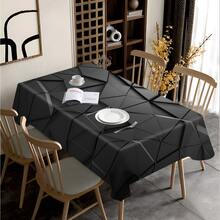 1/20pcs Modern Art Design Tablecloth, Black Triangle Pattern Design,Rectangular Polyester Tablecloth, Easy To Clean, Suitable For Dining Tables, Home Decoration, Picnics, Holiday Parties, Both Indoor And Outdoor Use - Multicolor - View 15