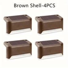 4/8PCS Solar Deck Light Outdoor IP65 Waterproof LED Solar Power Warm White Garden Atmosphere Lamps For Railing Stairs Step Fence Yard Patio Pathway