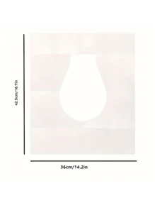 10/50/100 pièces Housses de siège de toilette jetables pour le voyage - Housses de siège de toilette portables pour les voyages et les hôtels, grande taille, imperméable, couvre-siège de toilette jetable universel en papier, décoration de salle de bain d'été