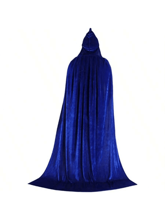 1pc Black Single-Layer Cloak Suitable For Cosplay, Halloween, Christmas Party, Death, Vampire, Witch