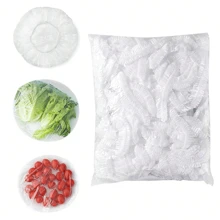 200 Pieces Disposable Food Cling Film Set Multi-Purpose Shrink Bag Thickened Kitchen Household Refrigerator Refrigeration Fresh-Keeping Elastic Retractable Plastic Bowl Cover Vegetable Food Reusable Elastic Fresh-Keeping Kitchen Catering Cookware Canned Food Fresh-Keeping Bag Universal Cling Film, Plastic Packaging Film