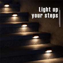 4/8PCS Solar Deck Light Outdoor IP65 Waterproof LED Solar Power Warm White Garden Atmosphere Lamps For Railing Stairs Step Fence Yard Patio Pathway