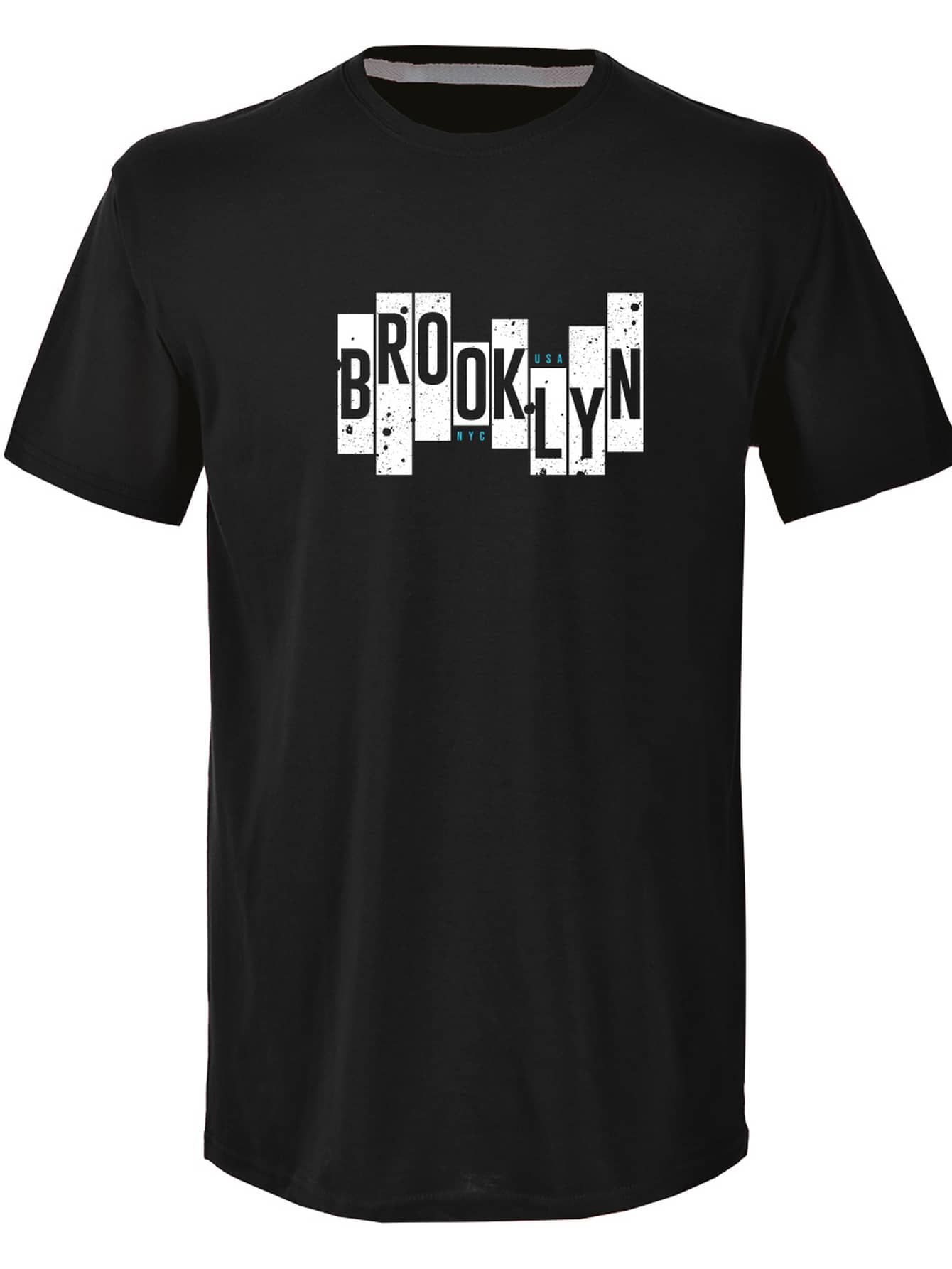 Playera para Hombre Estilo Urbano con Estampado New York | Camiseta Casual Juvenil de Algodón | Playera Moderna para Streetwear, Skate, Gym y Look Diario | Ropa Cómoda para Hombre Joven 18 a 35 Años | T-Shirt Slim Fit de Moda Urbana - Negro - Ver 1