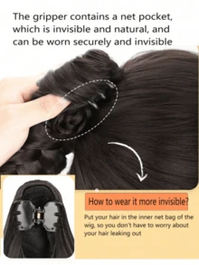 Synthetic Hair Extension Braid Ponytail Clip-On, Heat Resistant Braided Fake Ponytail, Handmade Woven Hair Accessory Suitable For Women Everyday & Party - Multicolor - View 5