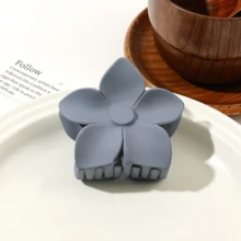 1 件女式大花雏菊发夹，时尚、百搭、优雅，纯色黑色、白色、卡其色、棕色，7 厘米/2.76 英寸，适合日常、休闲、派对、通勤、度假、发型设计、化妆、服装配饰发夹爪夹发夹发夹发夹发夹秋冬女士发饰